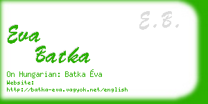eva batka business card